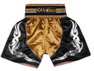 拳擊 褲 : KNBSH-202-金色-黑色